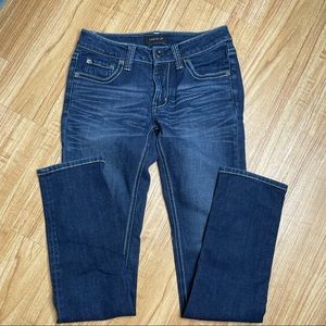 Theoria dark wash rhinestones denim
